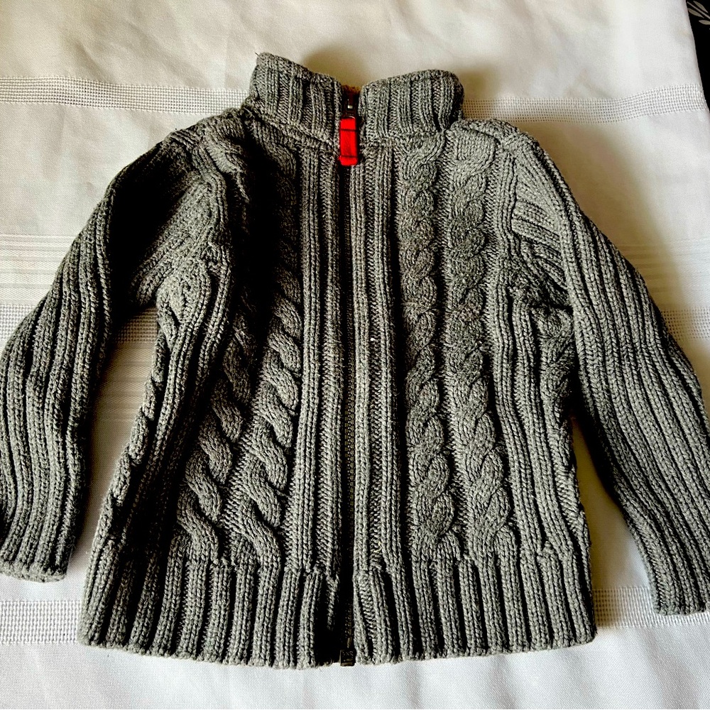 Carters grey zippered sweater size 2T